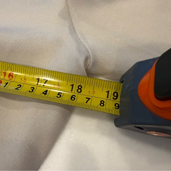 Banana Republic 100% SILK Button Up Blouse Taupe Ruffle Accent NWOT Sz S - Picture 7 of 12